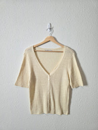 Abercrombie Cream Ribbed Top (M)