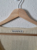 Abercrombie Cream Ribbed Top (M)
