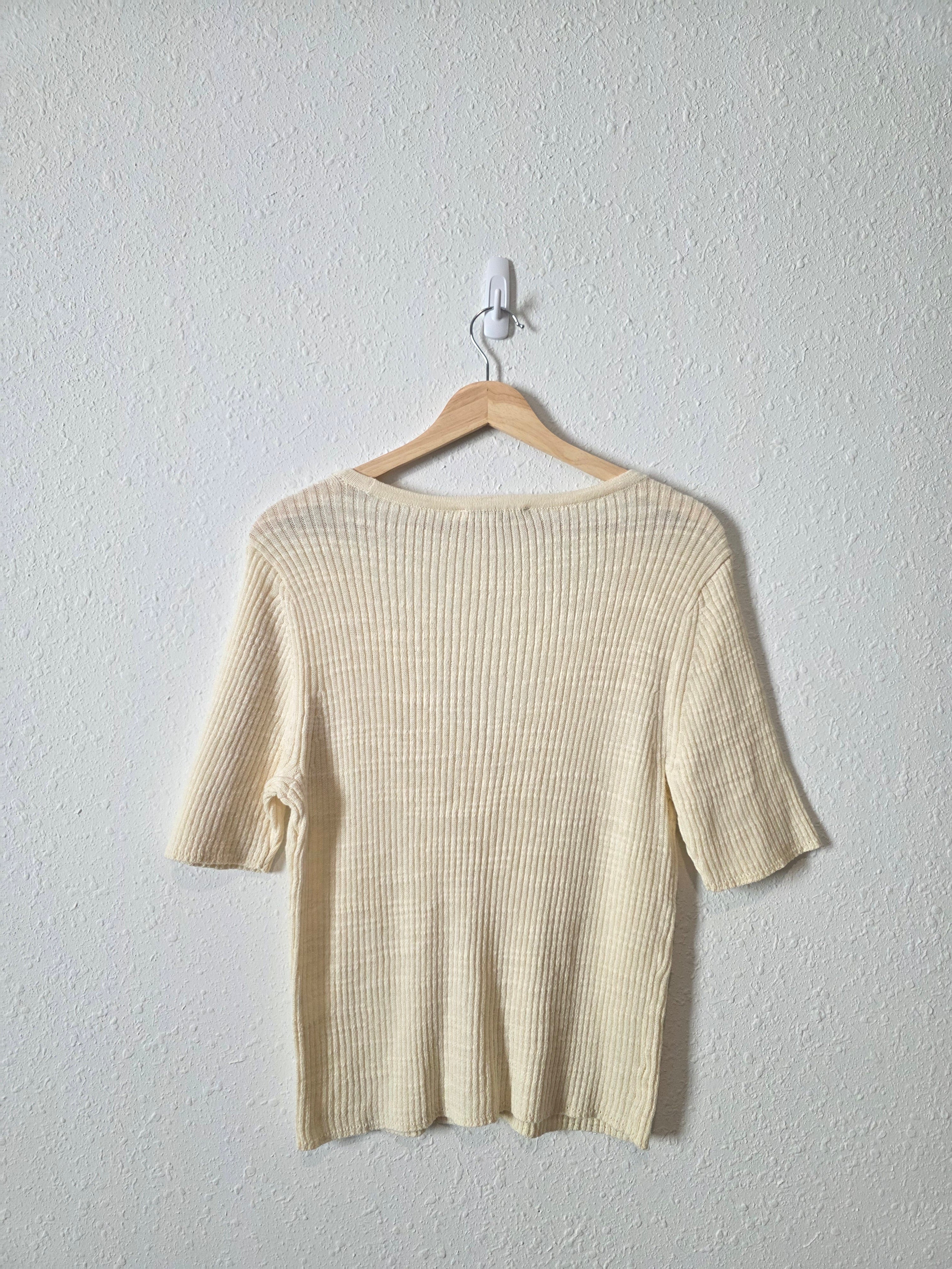 Abercrombie Cream Ribbed Top (M)