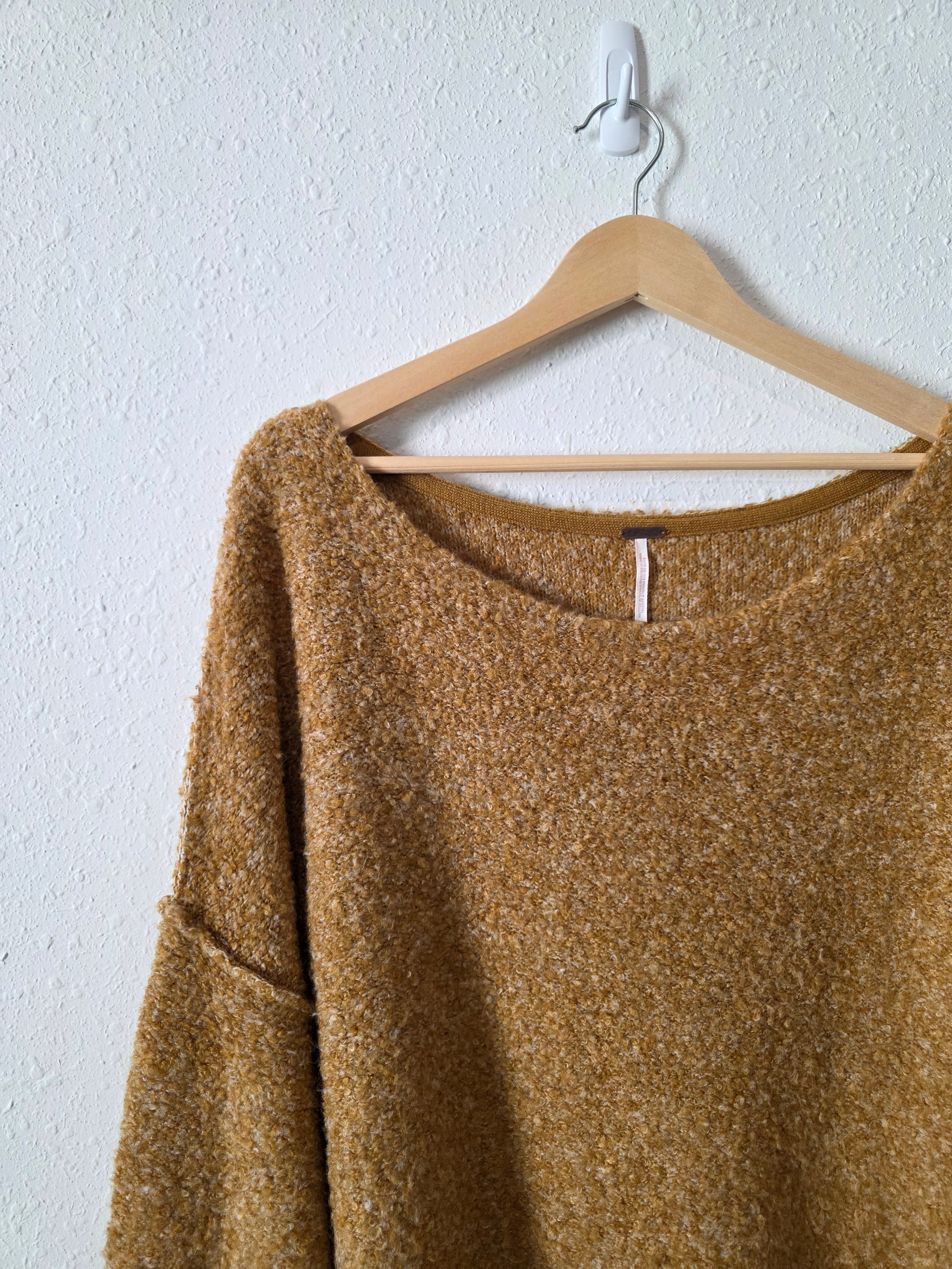 Free People Cozy Mustard Sweater (L)
