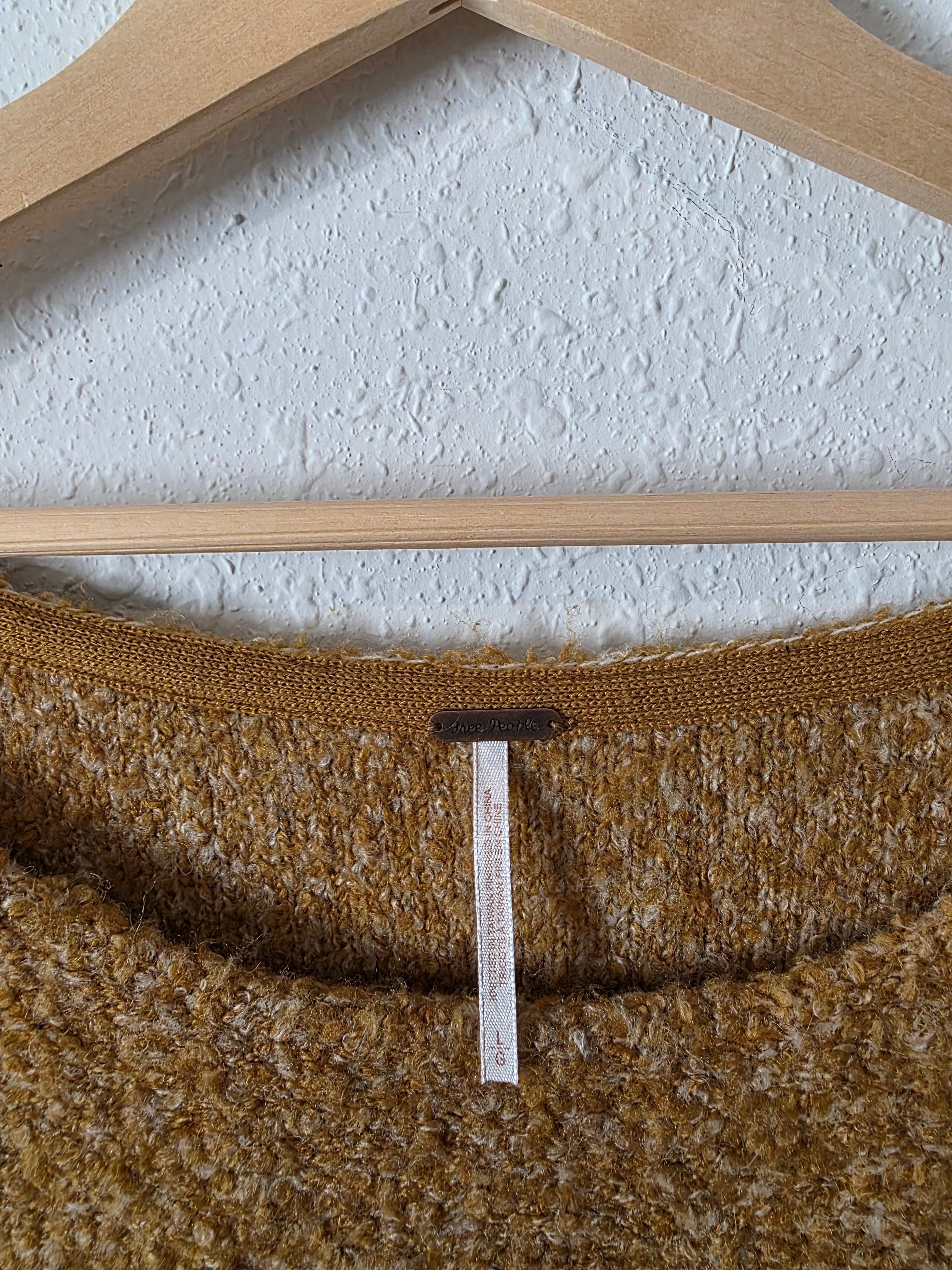 Free People Cozy Mustard Sweater (L)