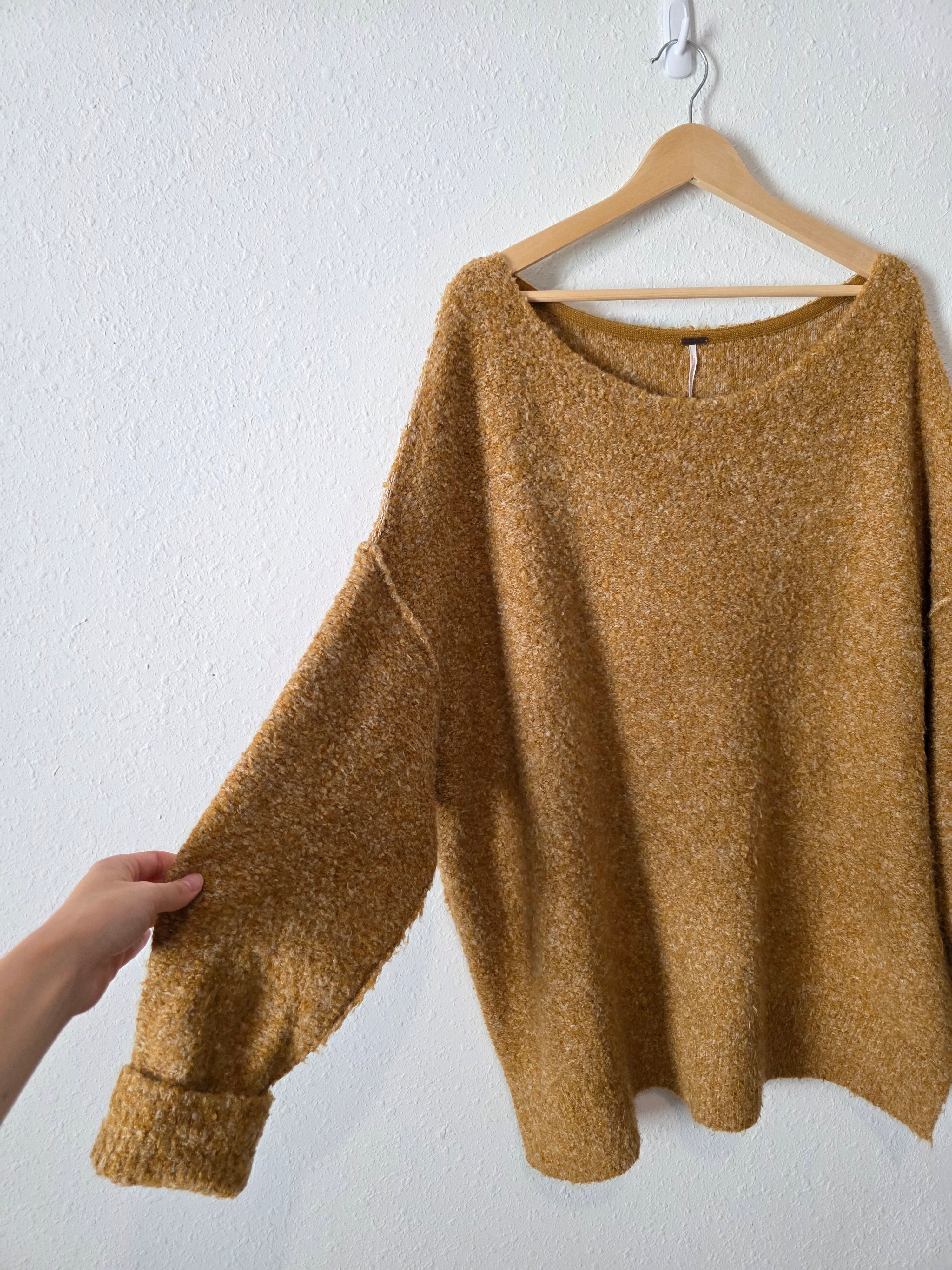 Free People Cozy Mustard Sweater (L)