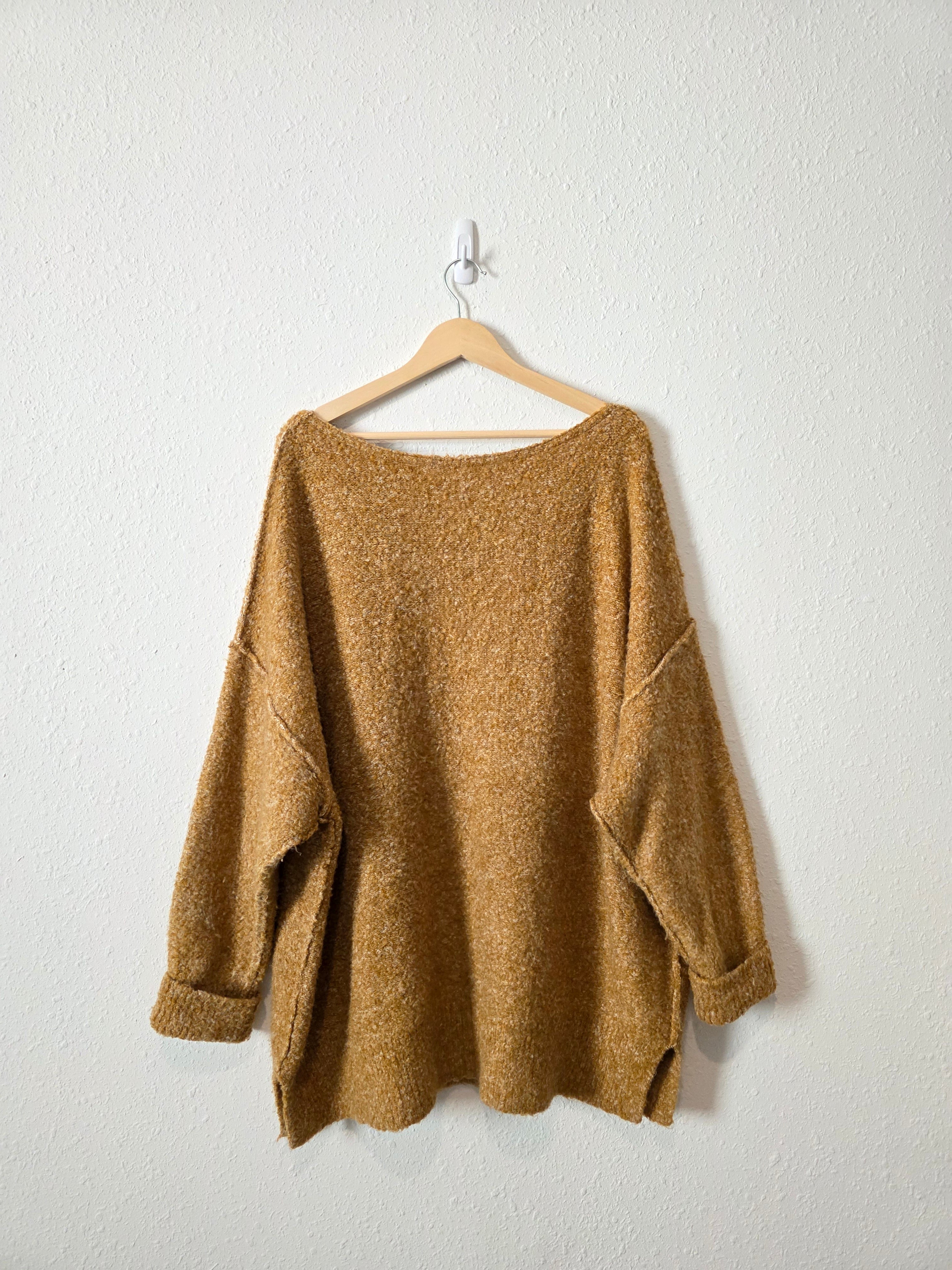 Free People Cozy Mustard Sweater (L)