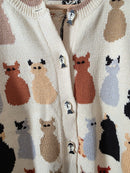 Vintage Cat Printed Cardigan (M/L)