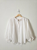 Madewell Puff Sleeve Button Up Top (M)