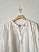 Madewell Puff Sleeve Button Up Top (M)