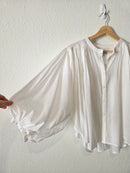 Madewell Puff Sleeve Button Up Top (M)