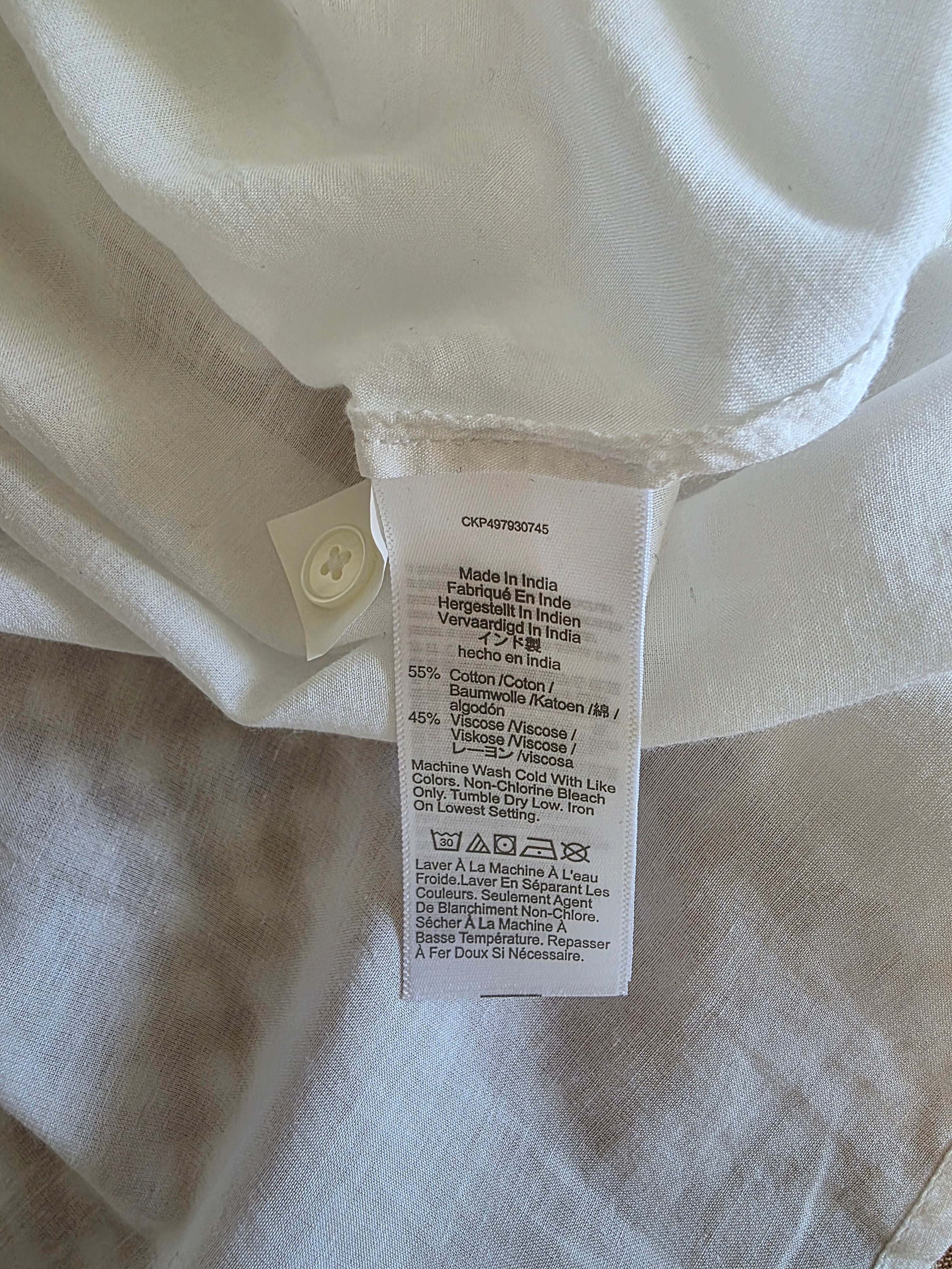 Madewell Puff Sleeve Button Up Top (M)