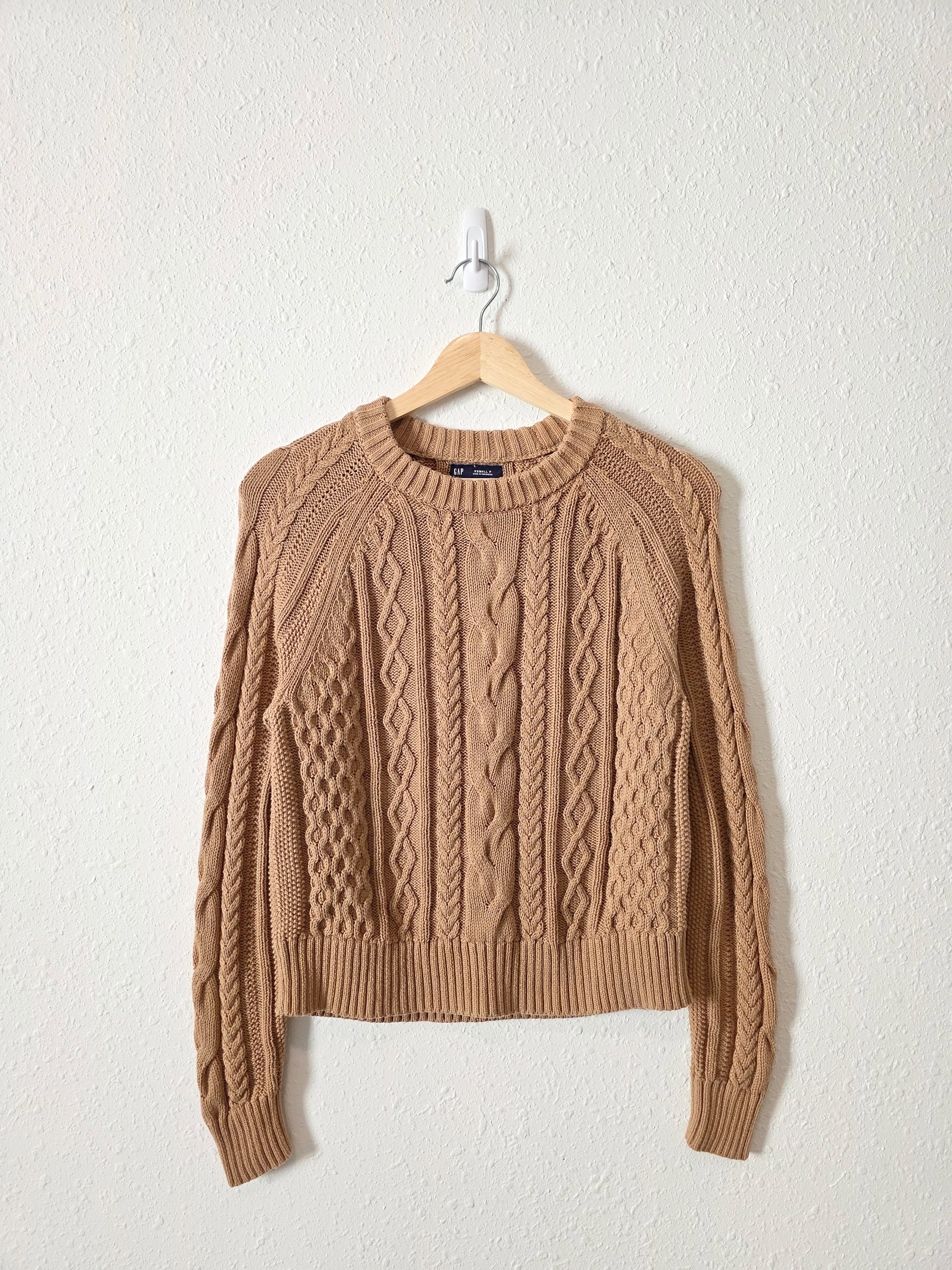 Gap Brown Cable Knit Sweater (XSP)