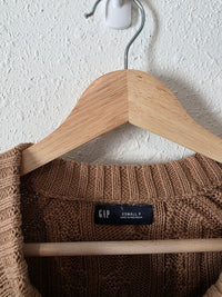 Gap Brown Cable Knit Sweater (XSP)