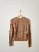 Gap Brown Cable Knit Sweater (XSP)
