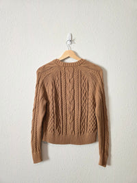 Gap Brown Cable Knit Sweater (XSP)