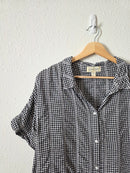 Anthropologie Gingham Relaxed Top (L)