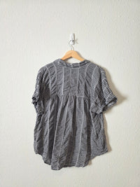 Anthropologie Gingham Relaxed Top (L)