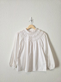 Loft Puff Sleeve Cotton Linen Top (XSP)