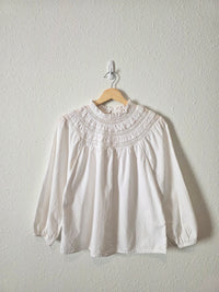 Loft Puff Sleeve Cotton Linen Top (XSP)