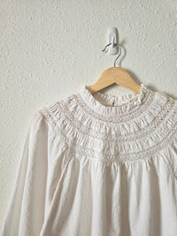 Loft Puff Sleeve Cotton Linen Top (XSP)