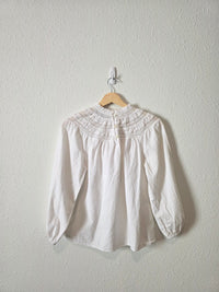 Loft Puff Sleeve Cotton Linen Top (XSP)