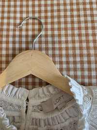 Loft Puff Sleeve Cotton Linen Top (XSP)