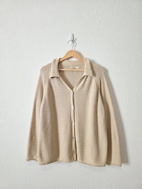 Vintage Button Front Cotton Cardigan (L)