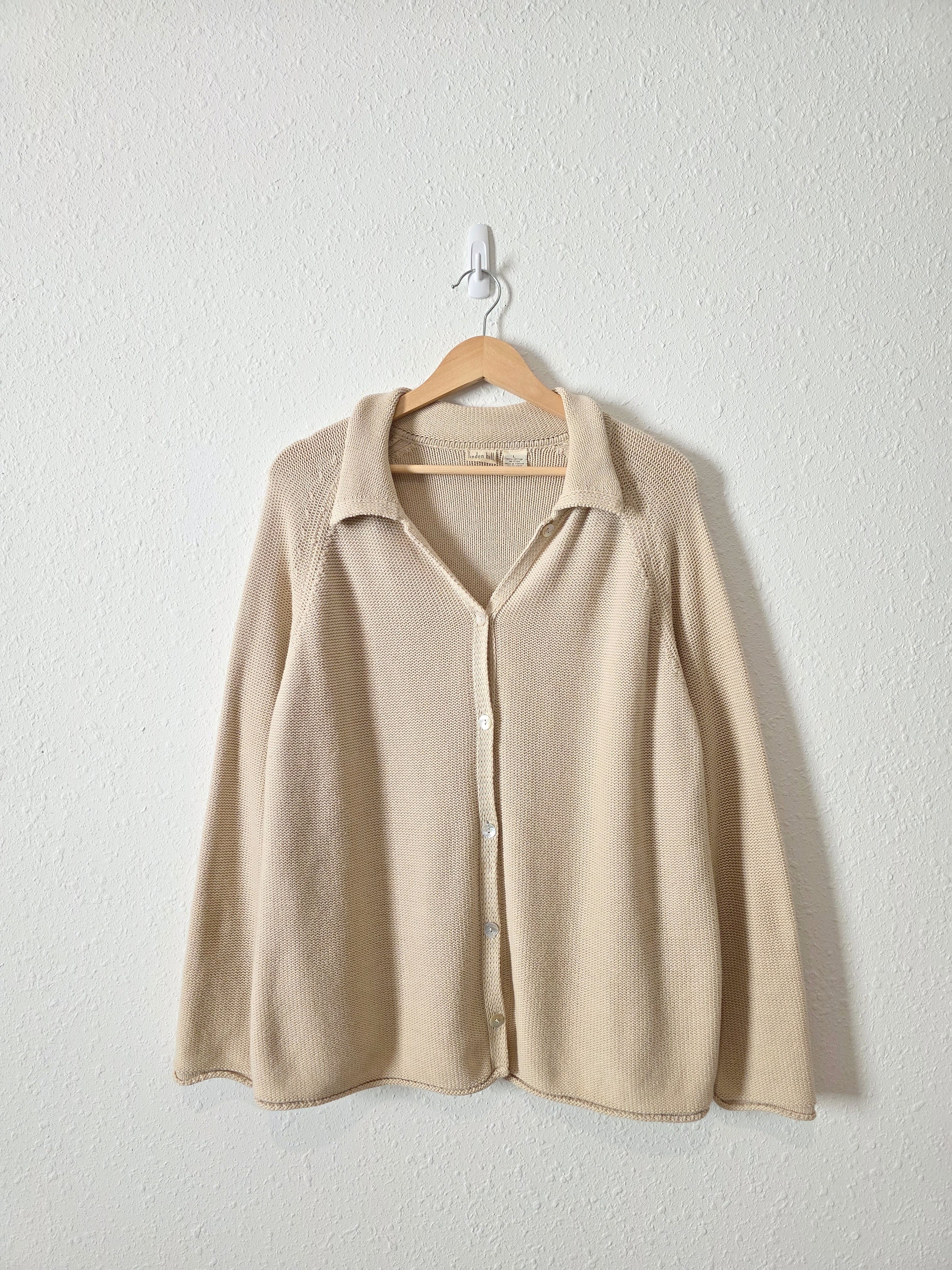 Vintage Button Front Cotton Cardigan (L)
