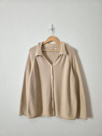 Vintage Button Front Cotton Cardigan (L)