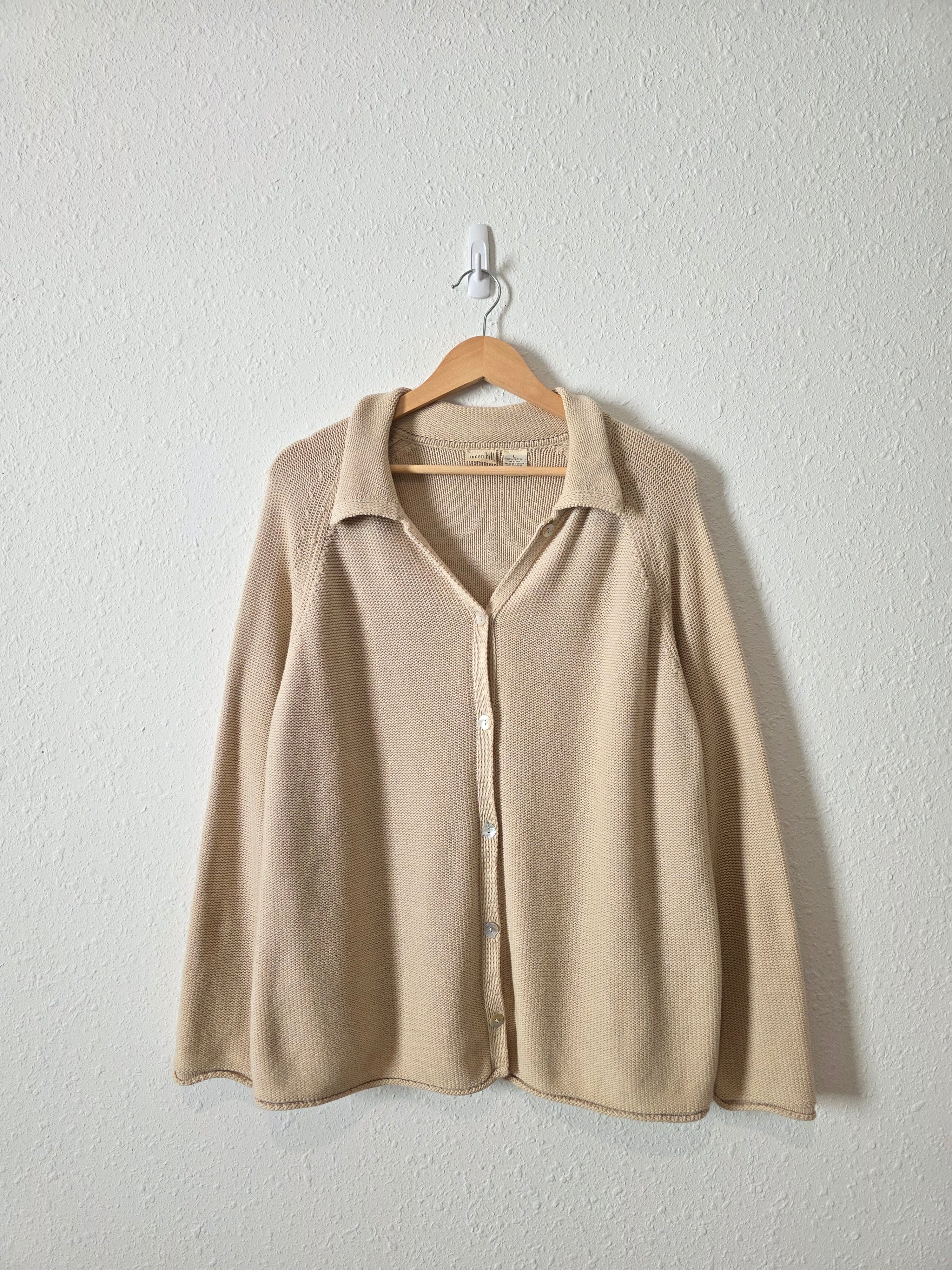 Vintage Button Front Cotton Cardigan (L)