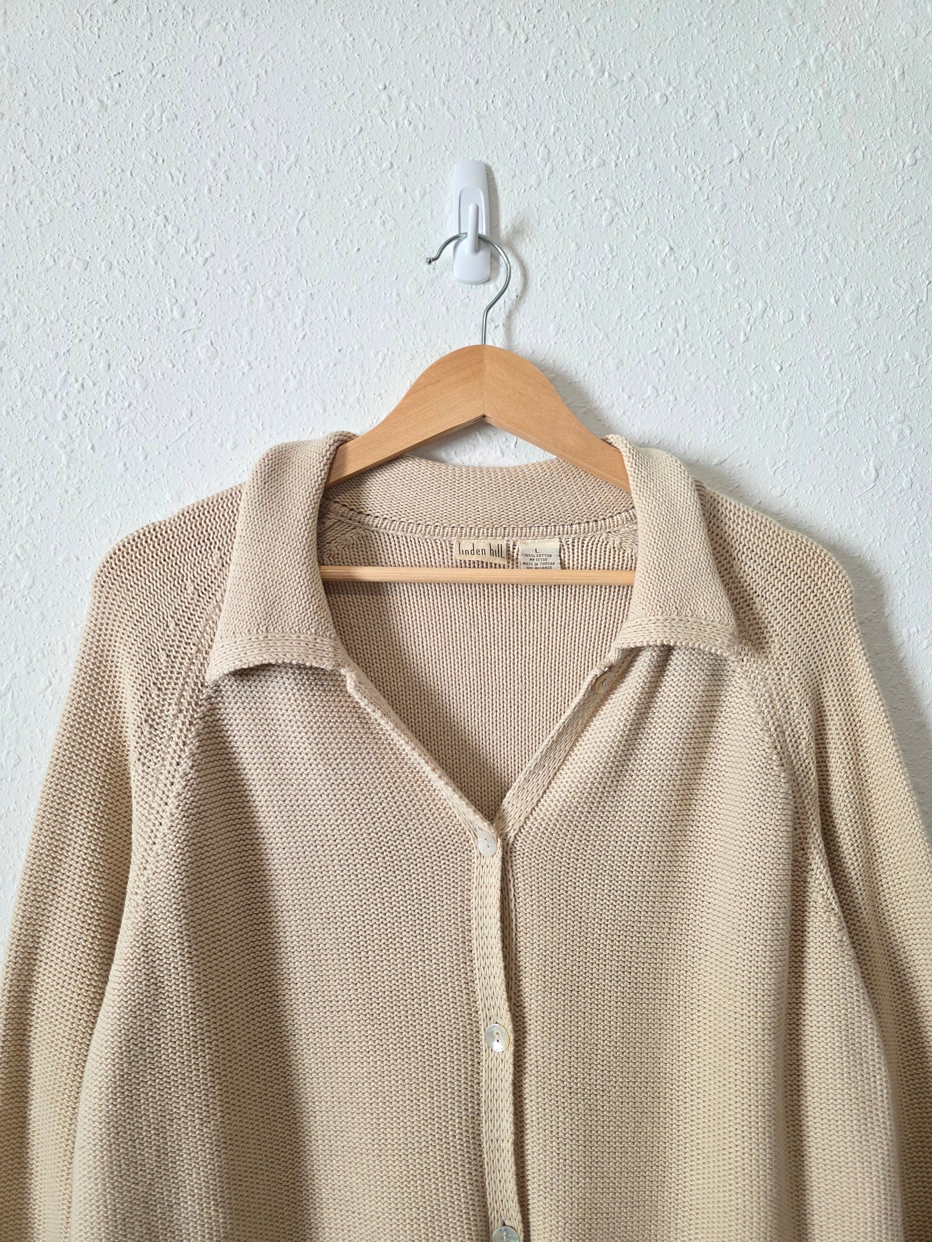 Vintage Button Front Cotton Cardigan (L)