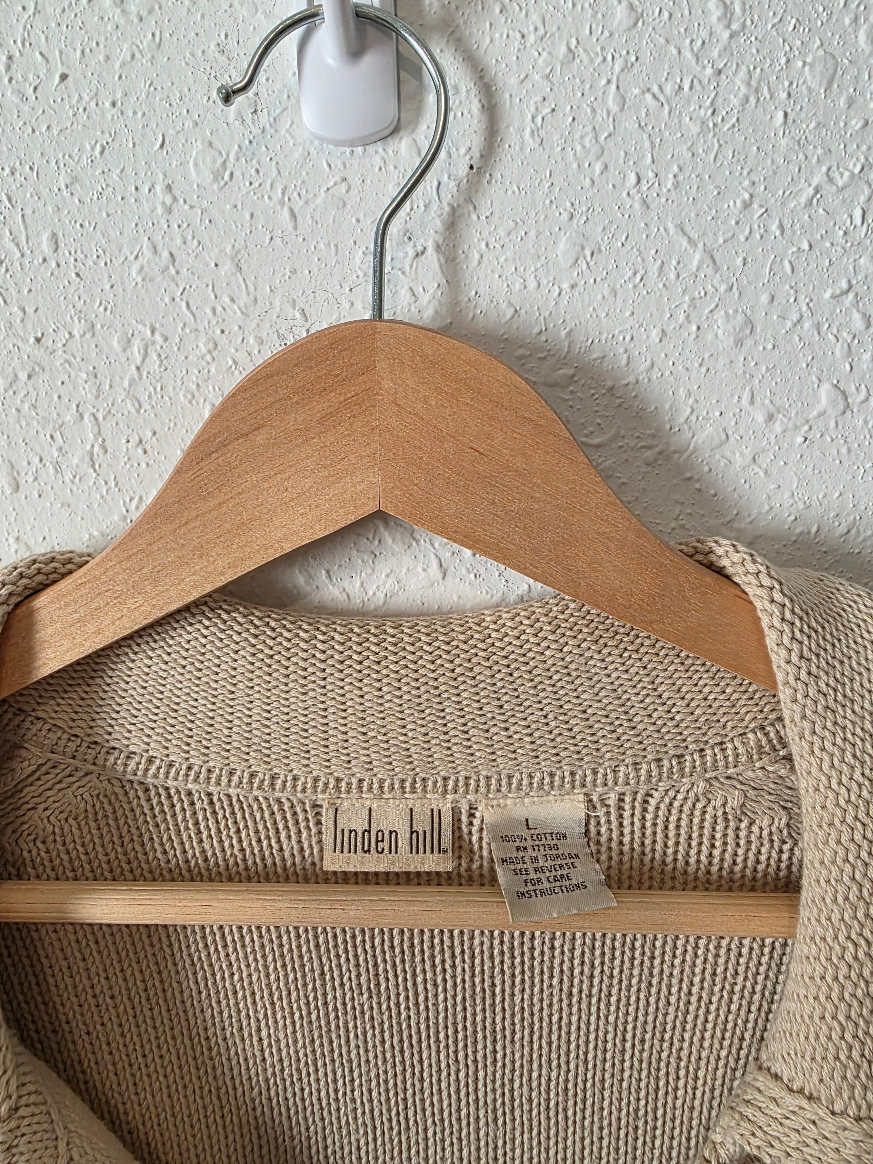 Vintage Button Front Cotton Cardigan (L)