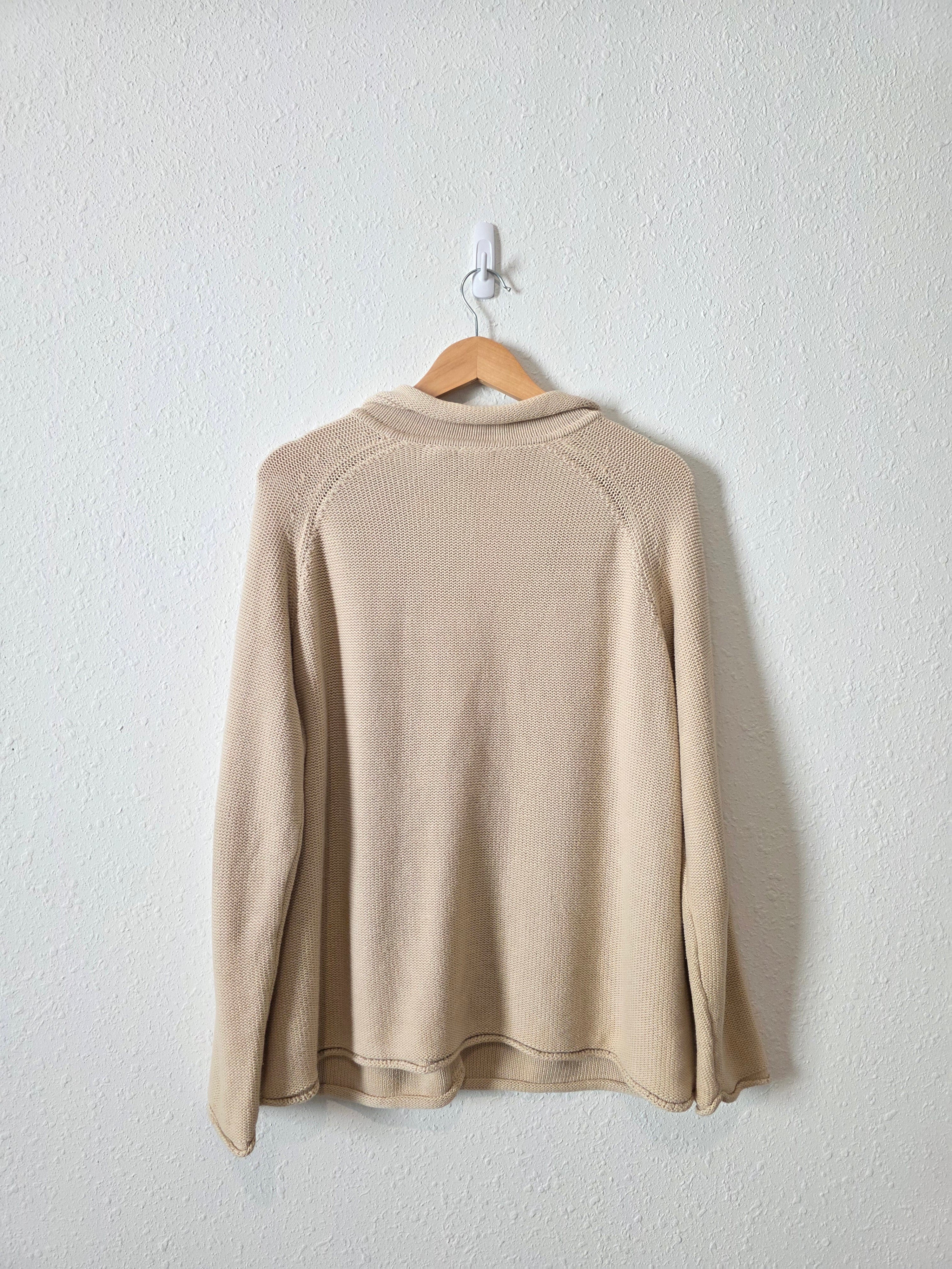 Vintage Button Front Cotton Cardigan (L)