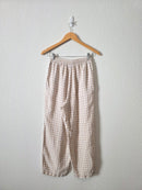 Magic Linen Neutral Gingham Pants (XS)