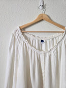 NEW Linen Blend Puff Sleeve Top (XXL)