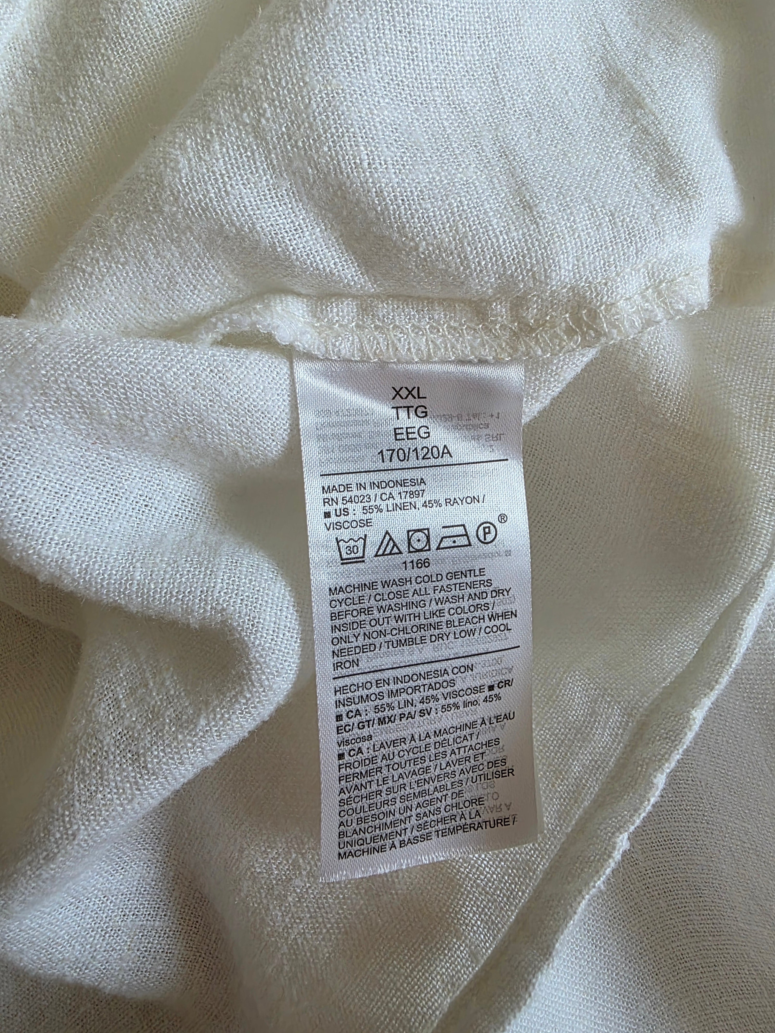 NEW Linen Blend Puff Sleeve Top (XXL)