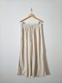 NEW Linen Blend Wide Leg Pant (M)
