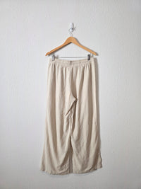 NEW Linen Blend Wide Leg Pant (M)