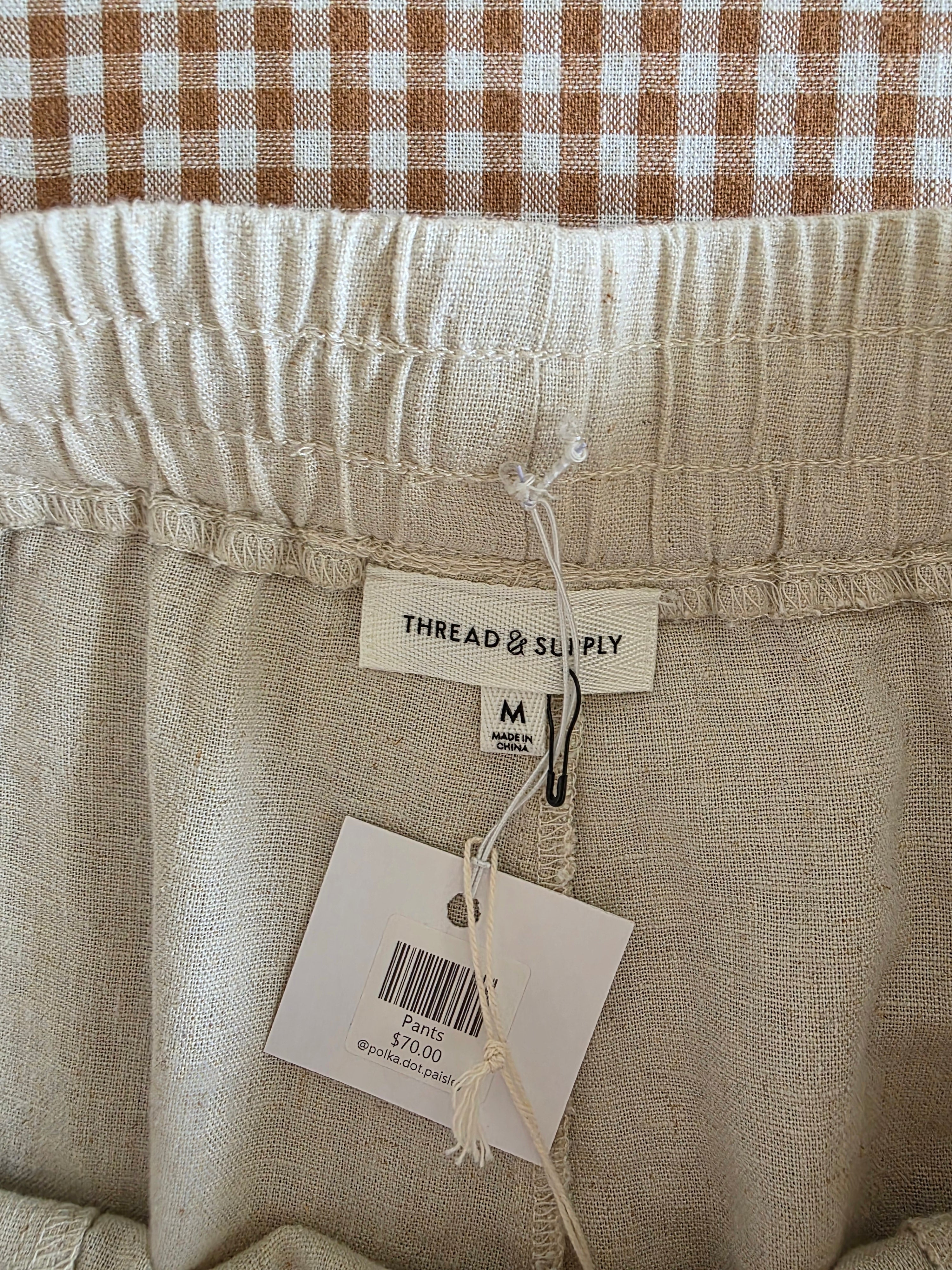 NEW Linen Blend Wide Leg Pant (M)