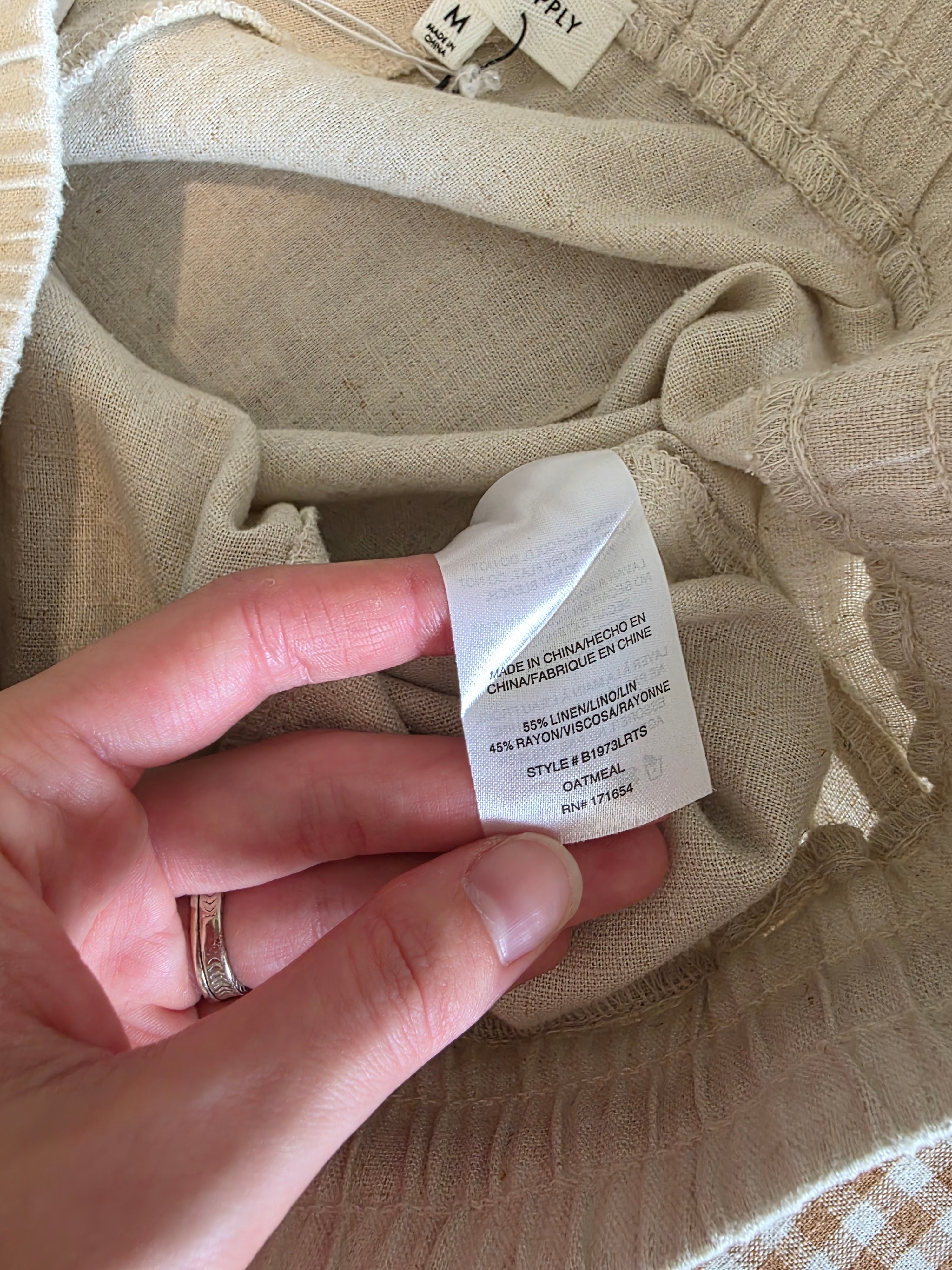 NEW Linen Blend Wide Leg Pant (M)
