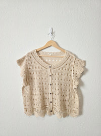 Crochet Knit Cotton Top (XL)