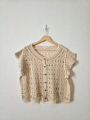 Crochet Knit Cotton Top (XL)