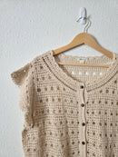 Crochet Knit Cotton Top (XL)