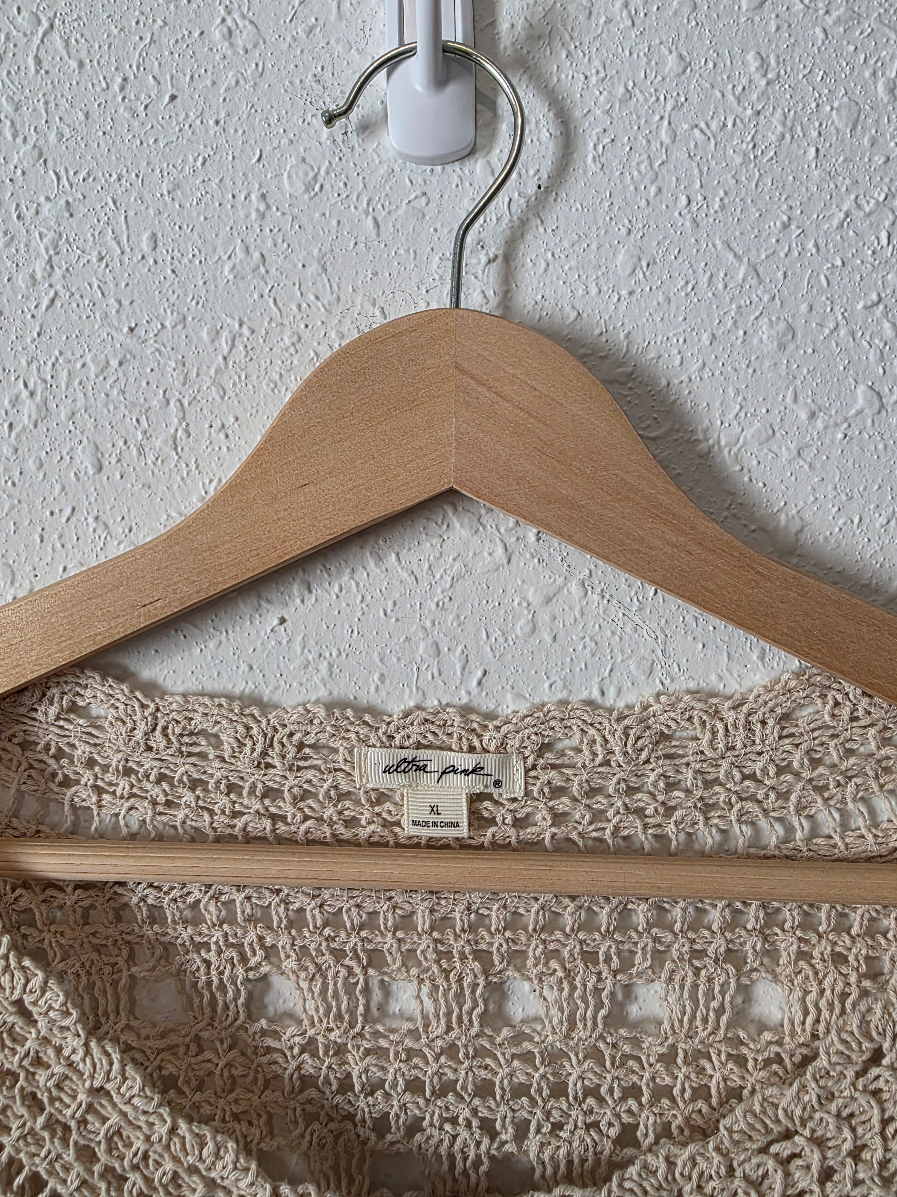 Crochet Knit Cotton Top (XL)