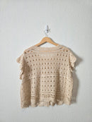 Crochet Knit Cotton Top (XL)