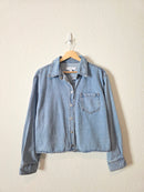 Boxy Denim Button Up Shirt (M)