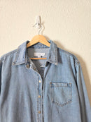 Boxy Denim Button Up Shirt (M)