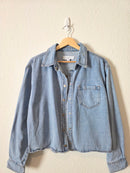 Boxy Denim Button Up Shirt (M)