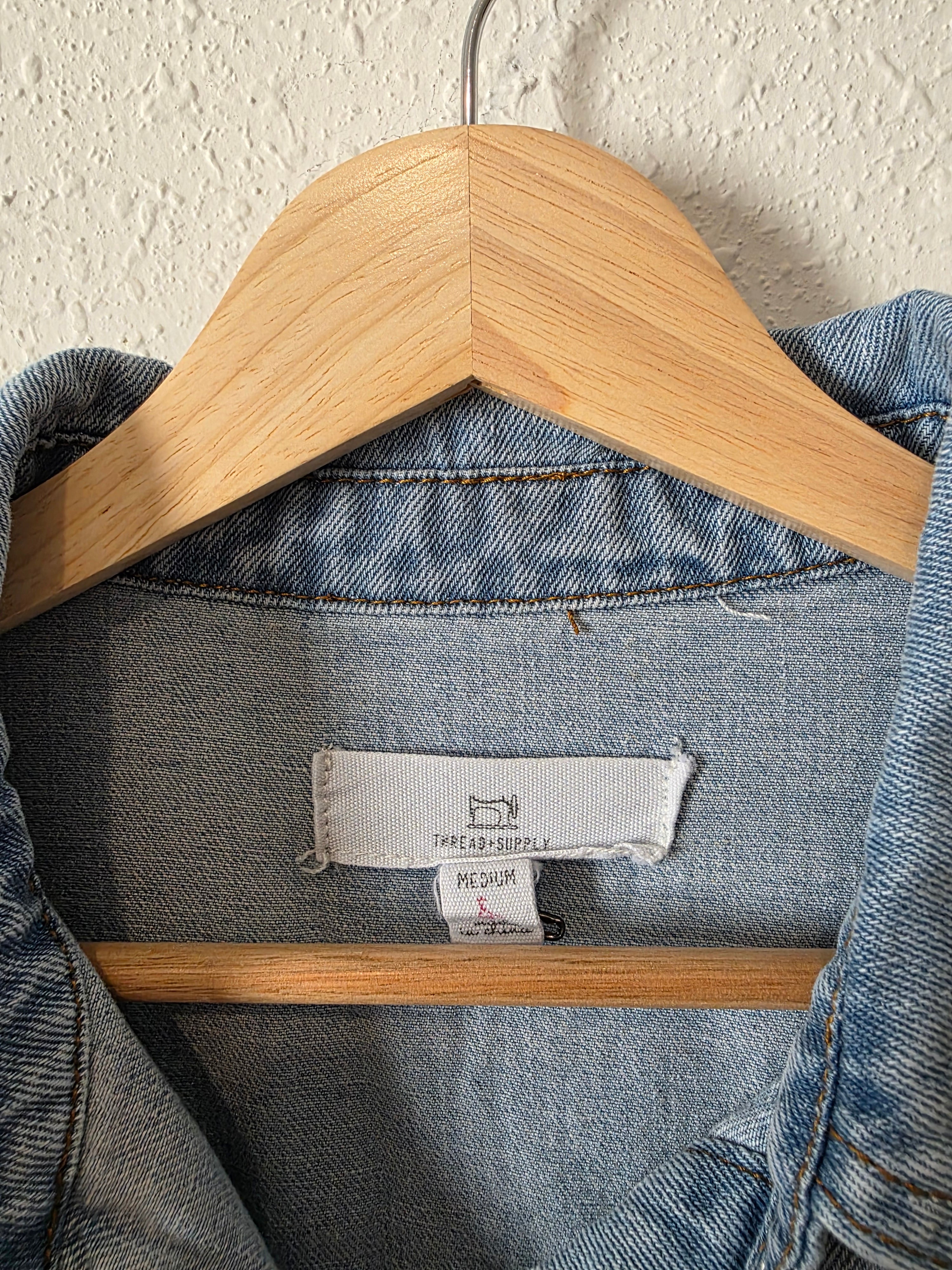 Boxy Denim Button Up Shirt (M)