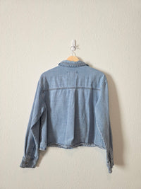 Boxy Denim Button Up Shirt (M)