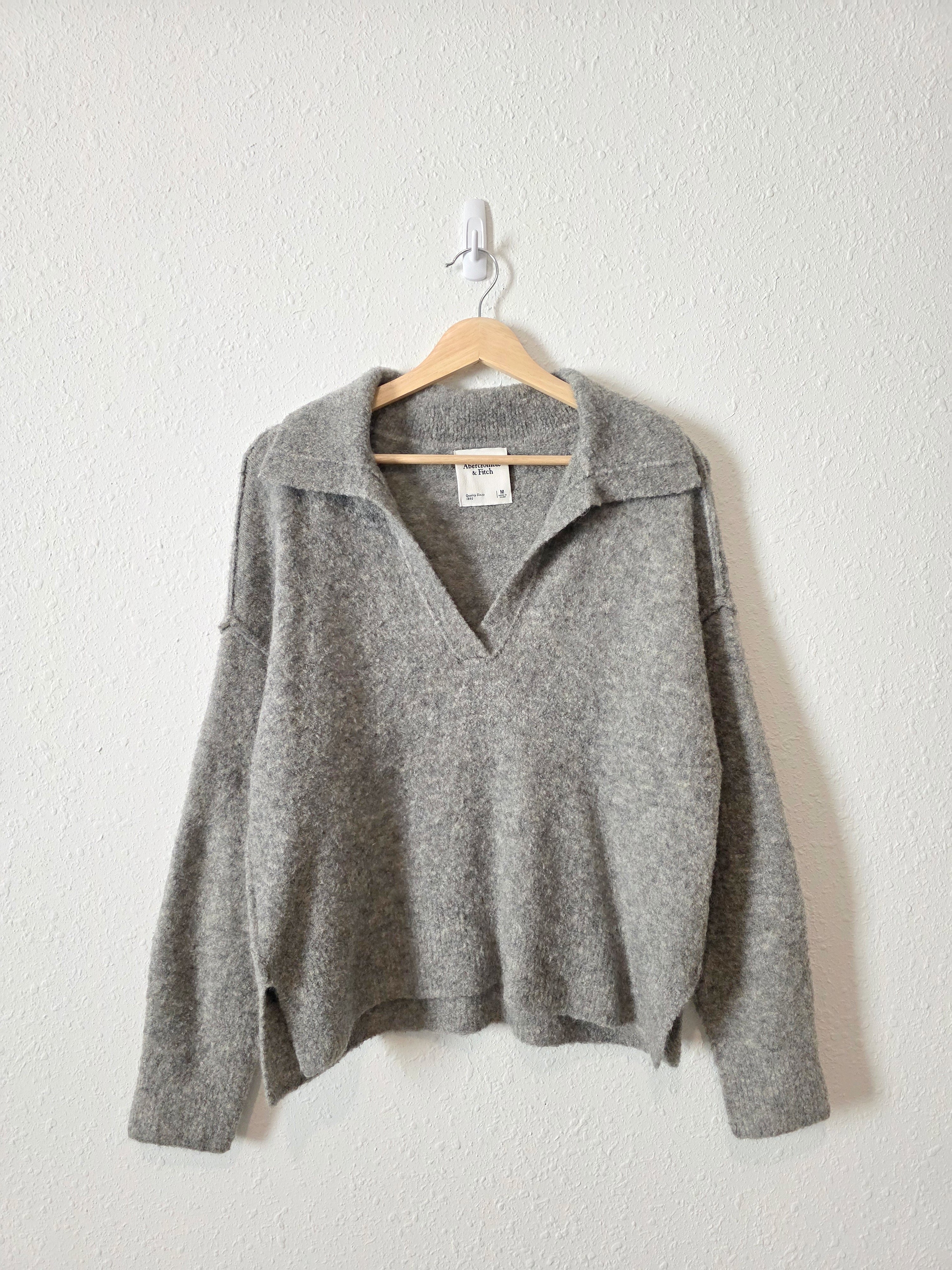 Abercrombie Gray Collared Sweater (M)