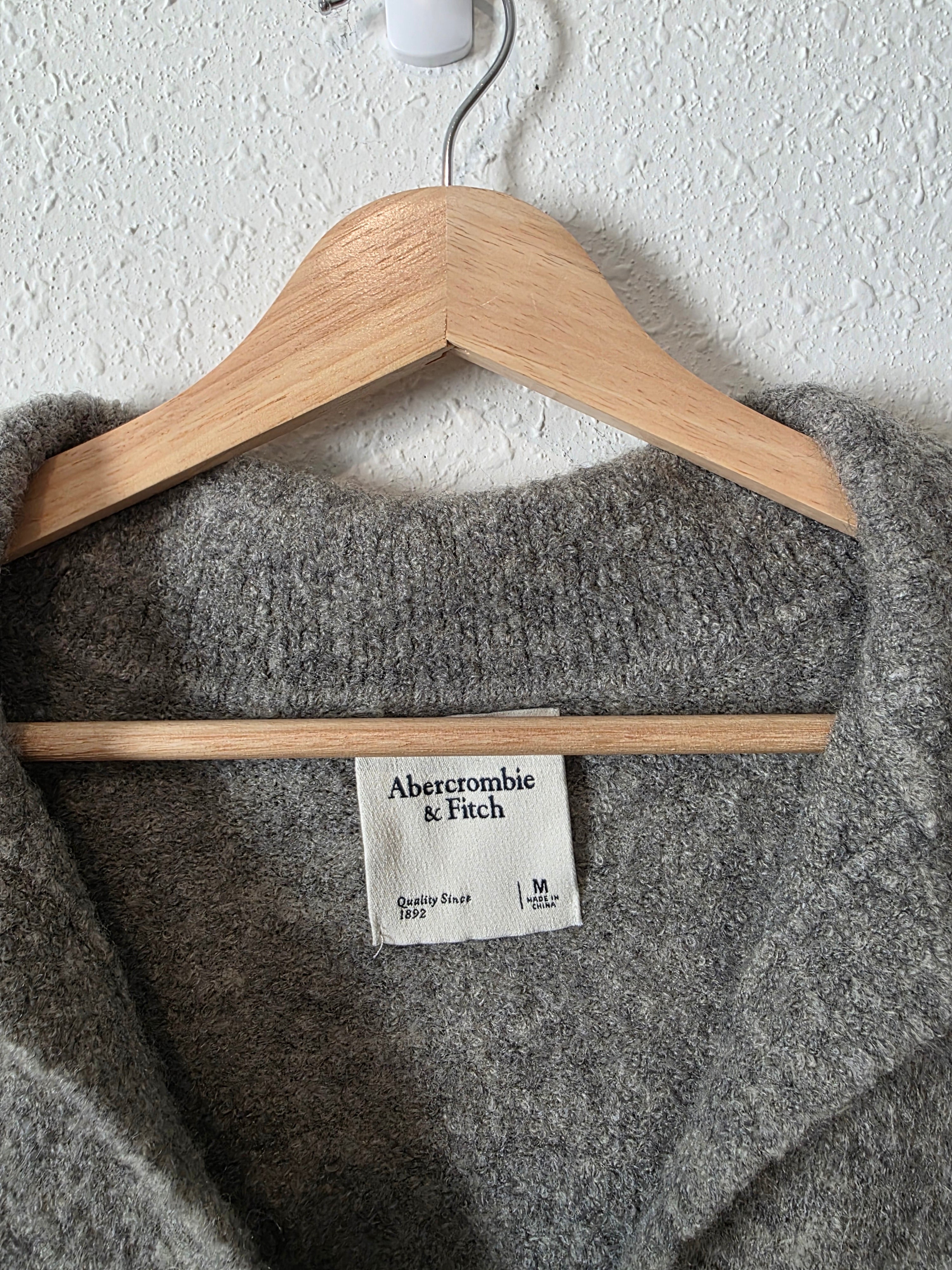 Abercrombie Gray Collared Sweater (M)
