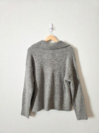 Abercrombie Gray Collared Sweater (M)